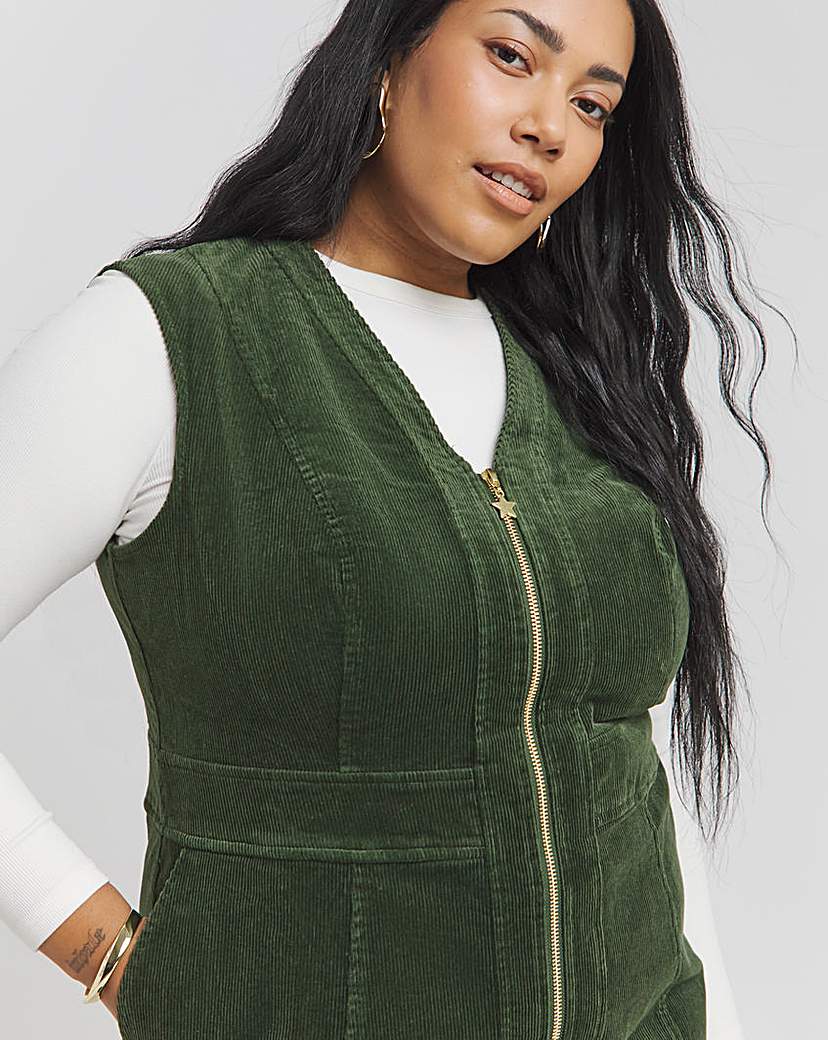 Joe Browns Confident Cord Pinafore Dress