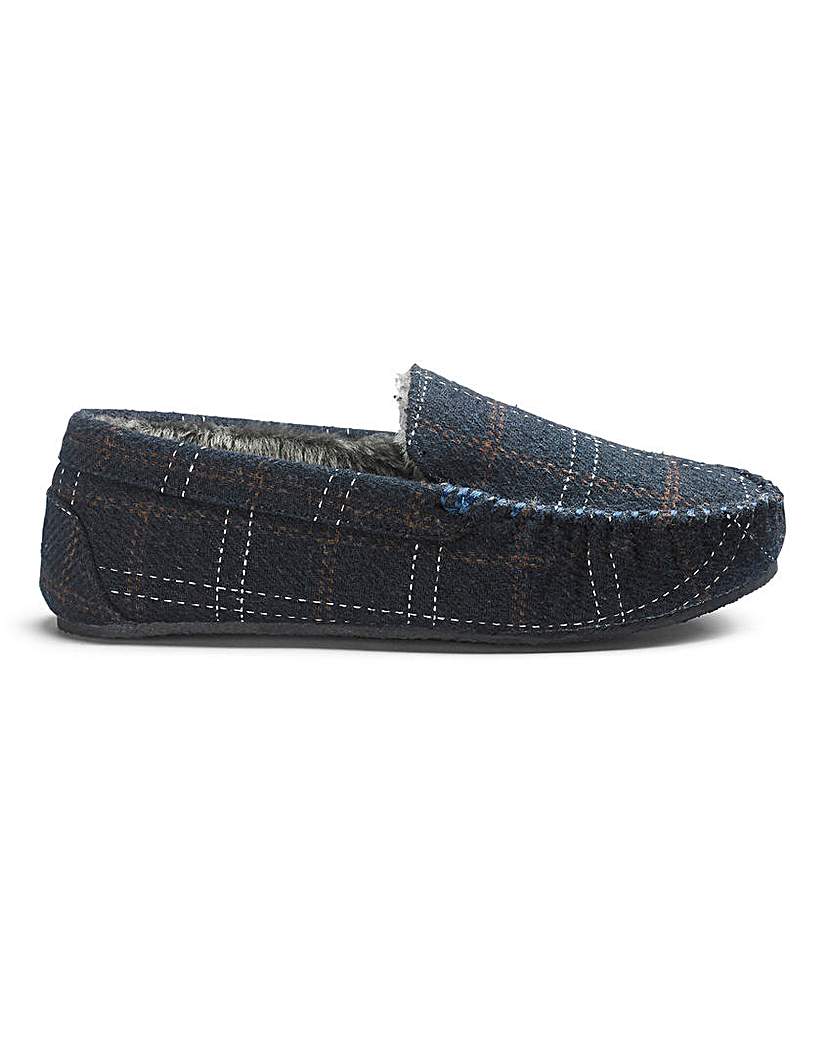 Image of Printed Check Slippers Standard Fit