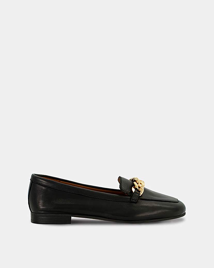 Dune Goldsmith Leather Chain Loafer