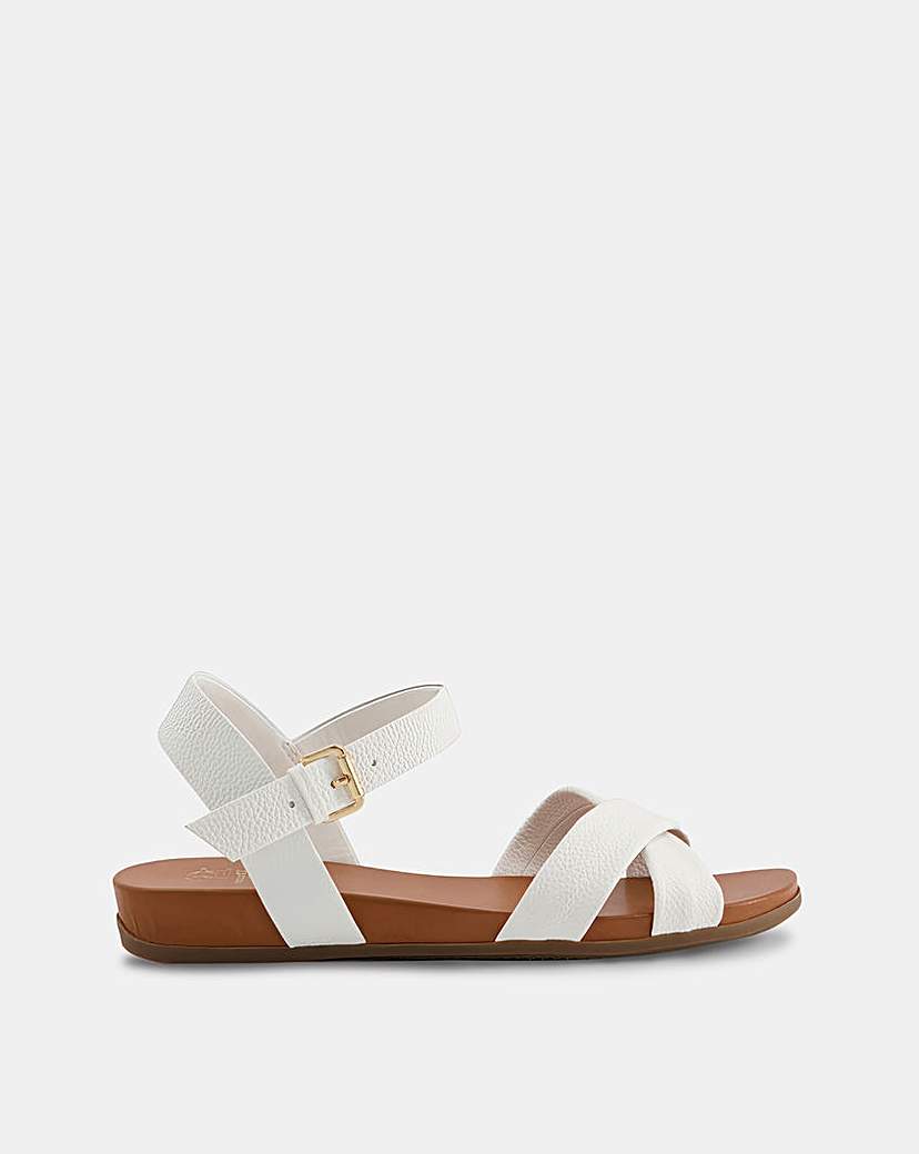 Dune Landies Leather Cross Over Sandals