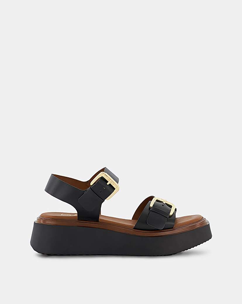 Dune Loells Leather Flatform Sandals