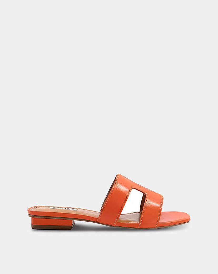 Dune Loupe Leather Slider Sandal