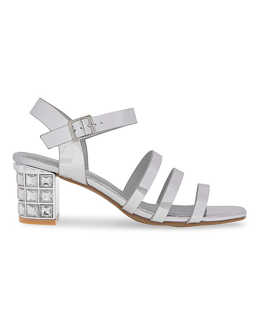 Block Heel Strappy Sandals EEE Fit
