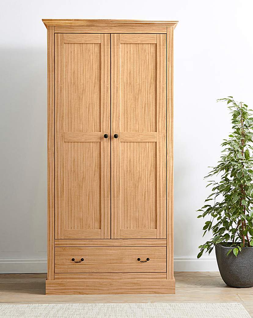 Julipa Ashford 2 Door 1 Drawer Wardrobe - Oak Effect