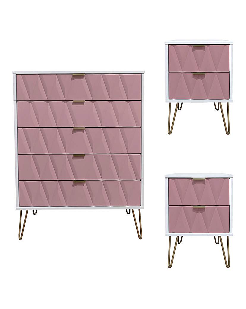 Remi Assembled 3 Piece Bedroom Package
