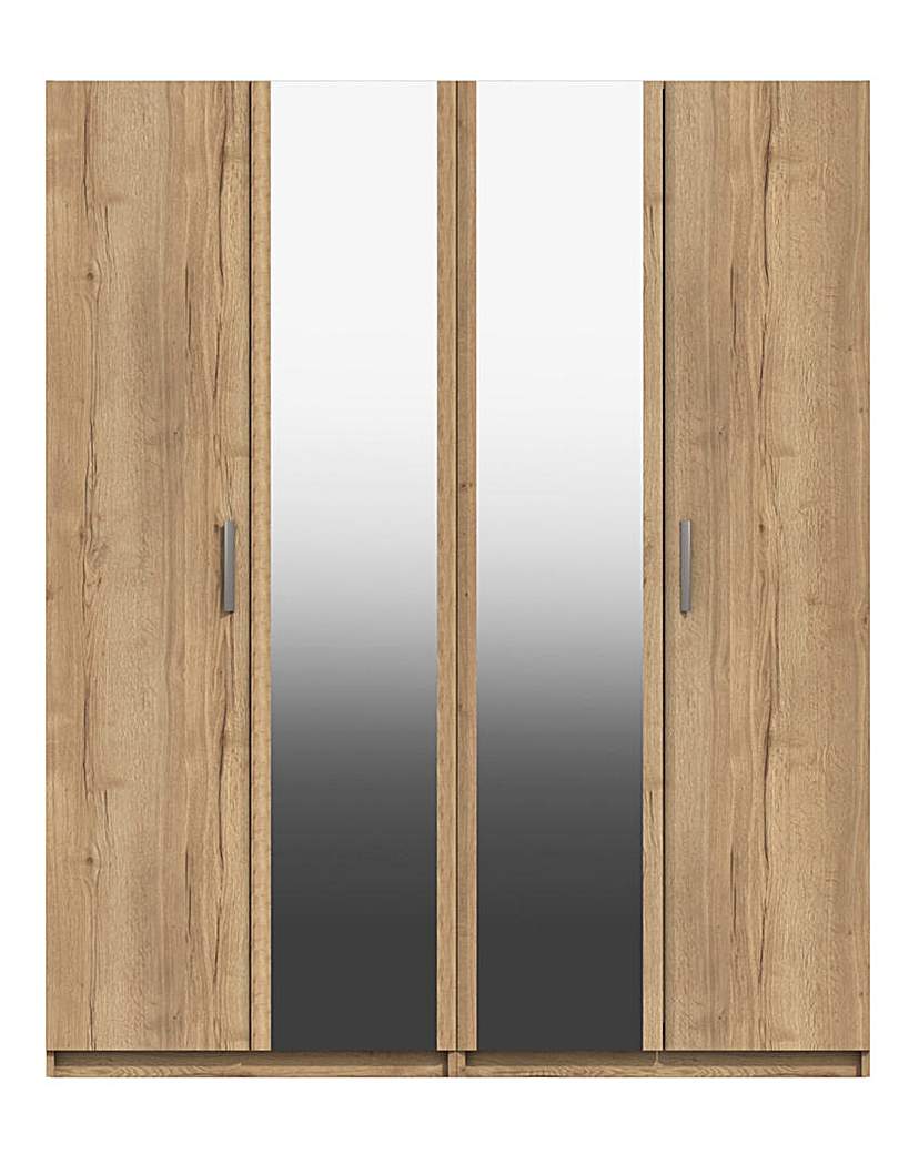 Lugo 4 Door Wardrobe with Mirror