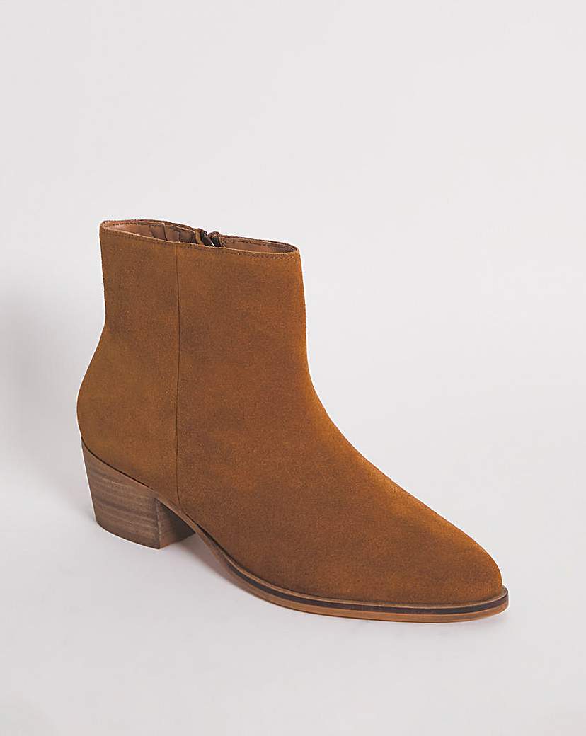 Suede Leather Western Boot EEE Fit