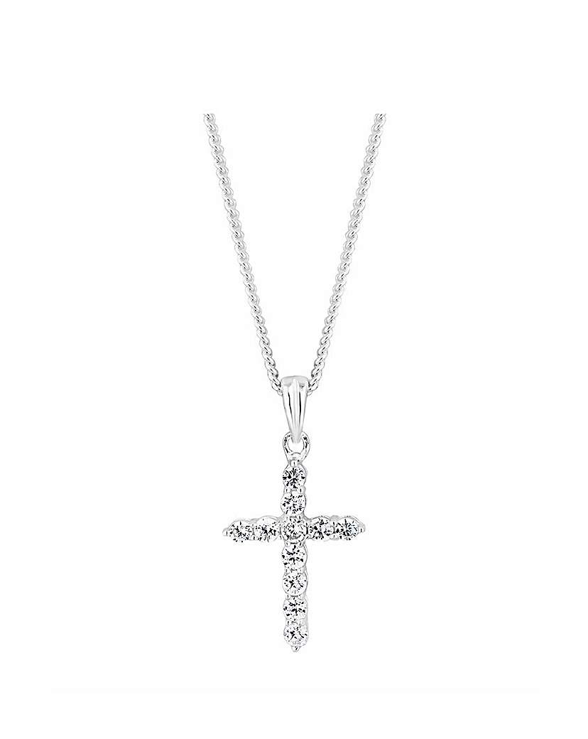Simply Silver Cross Pendant Necklace