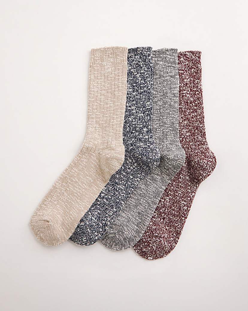 4 Pack Marl Socks