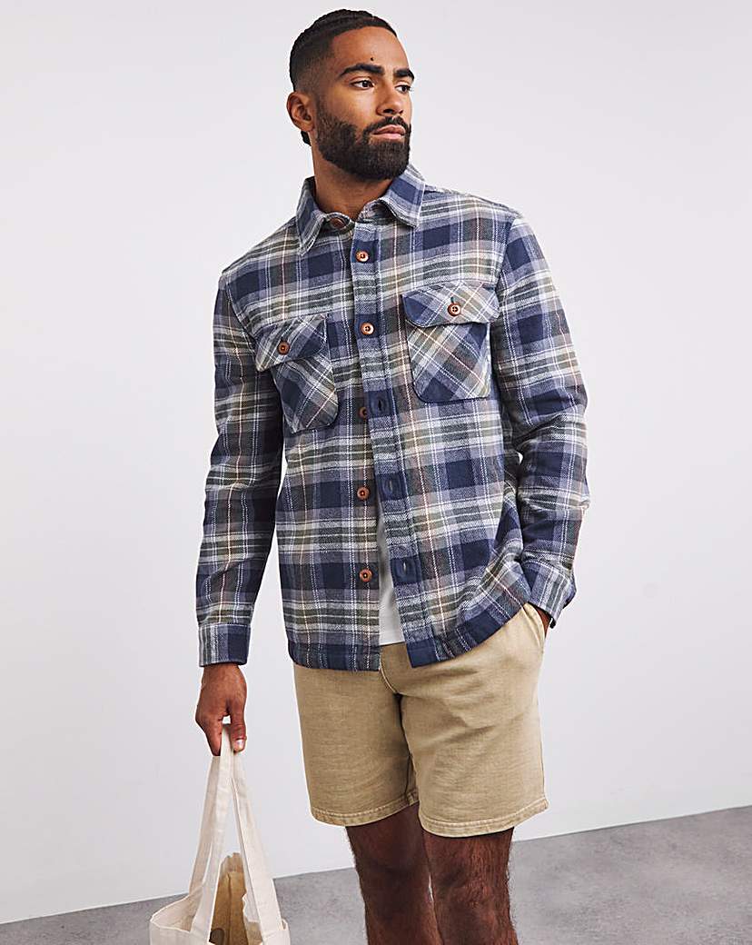 Double Pocket Check Overshirt