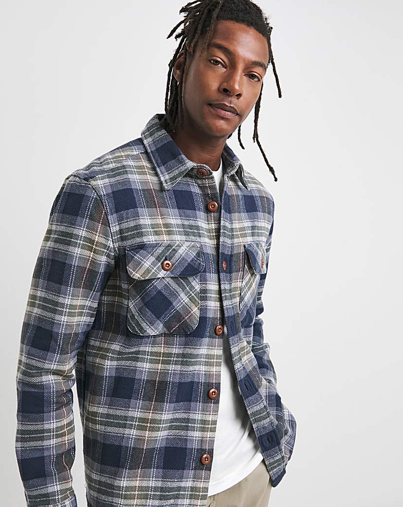 Double Pocket Check Overshirt