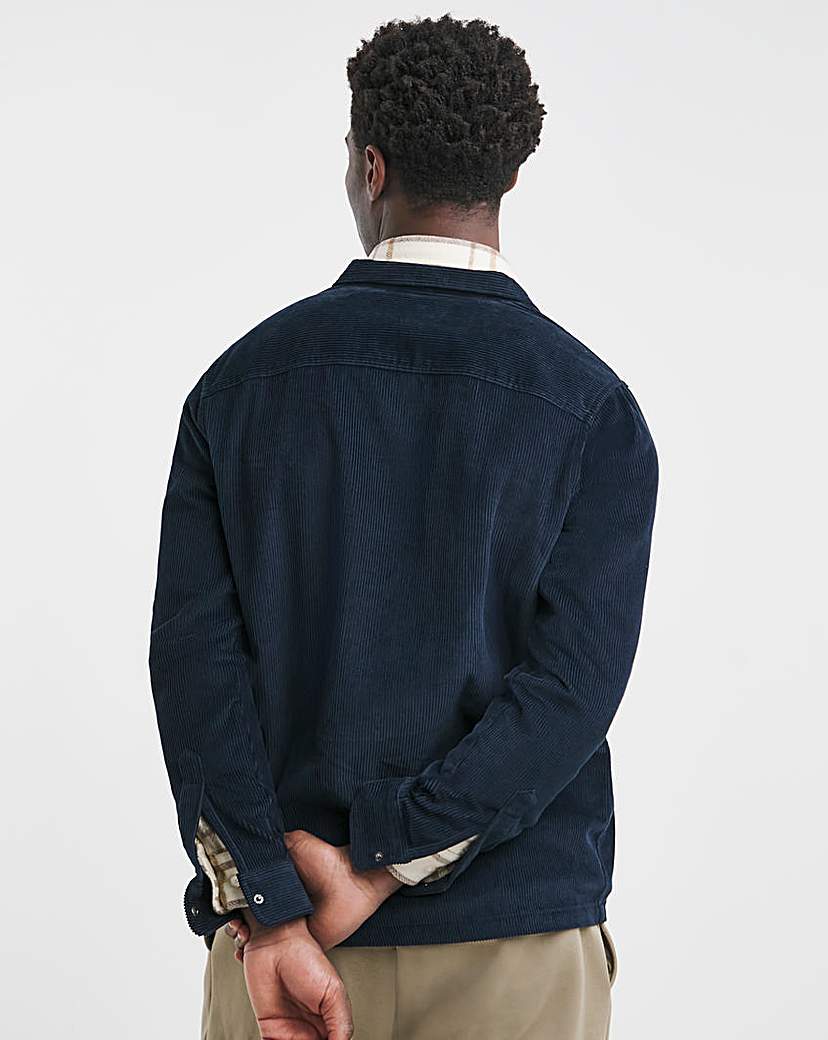 Cord Zip Through Overshirt