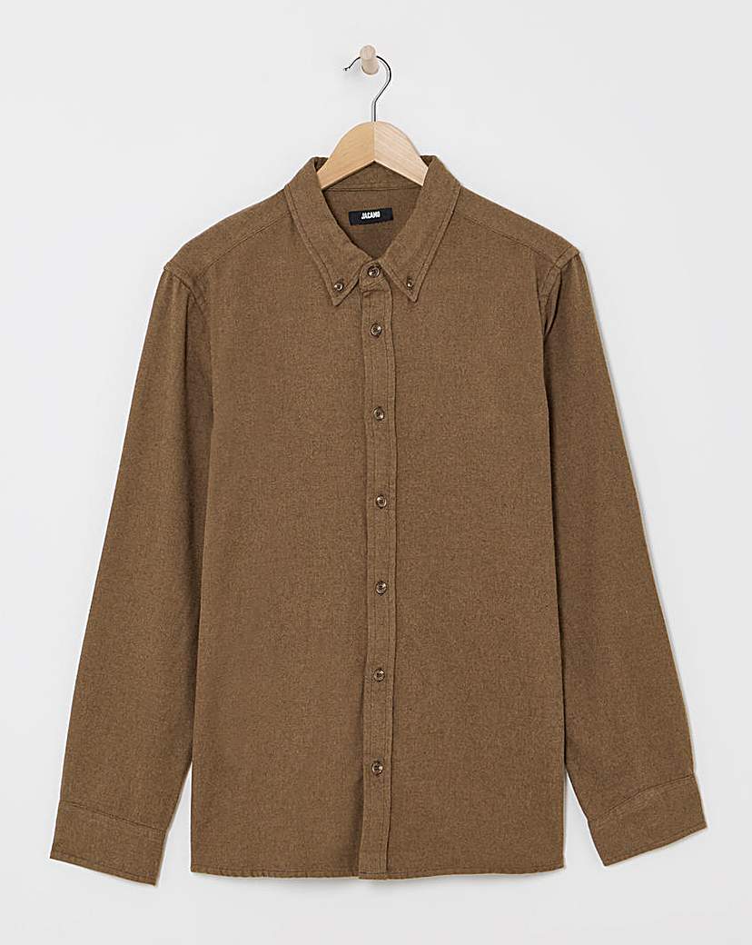 Long Sleeve Flannel Shirt Brown Jacamo Size …