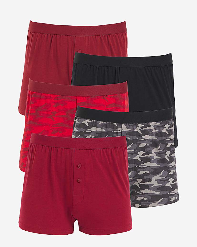 5 Pack Camo Loose Boxers