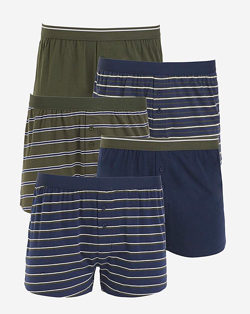 New In - 5 Pack Stripe Loose Boxer