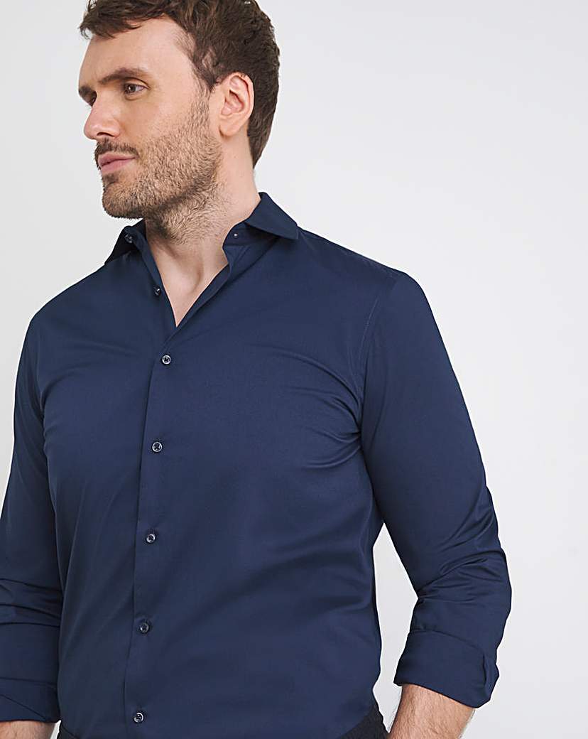 New In - Polyester Blend Stretch Travel Shirt