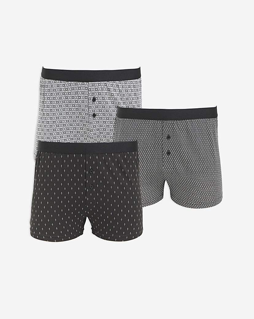 New In - 3 Pack Geo Printed Loose Boxers