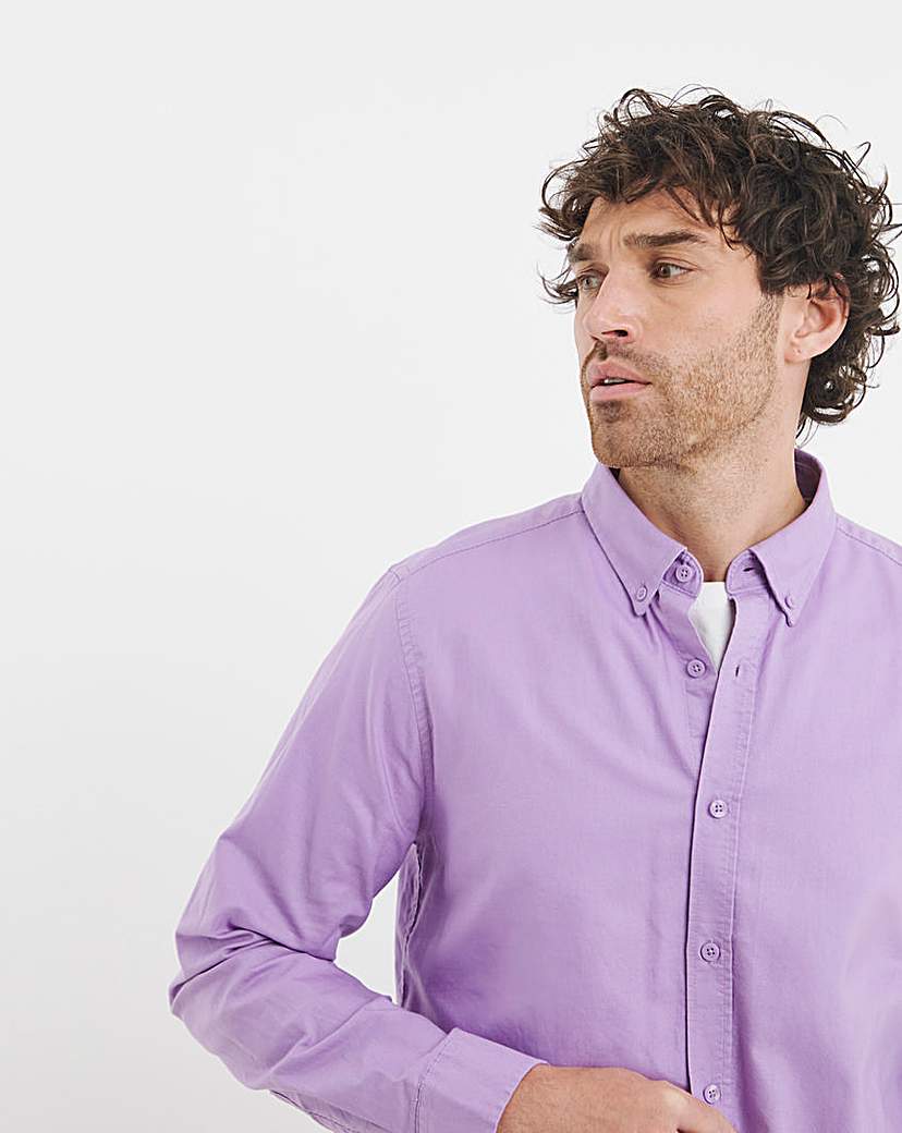 New In - Long Sleeve Lilac Oxford Shirt Regular