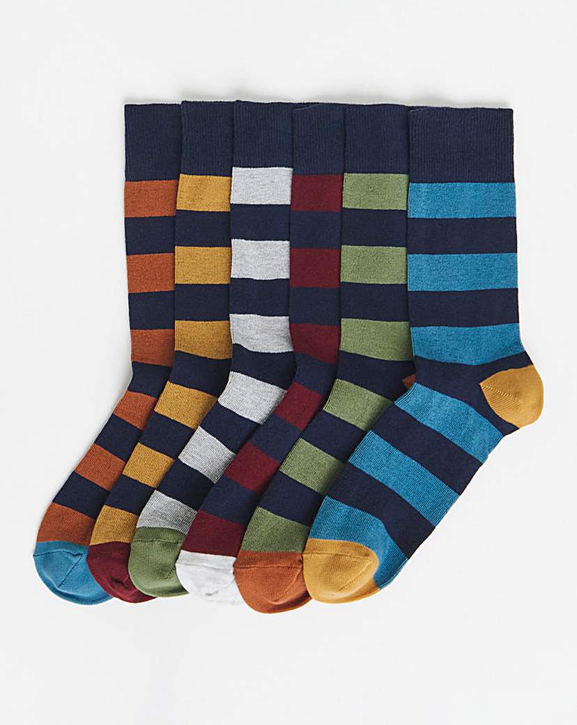 New In - 6 Pack Stripe Socks