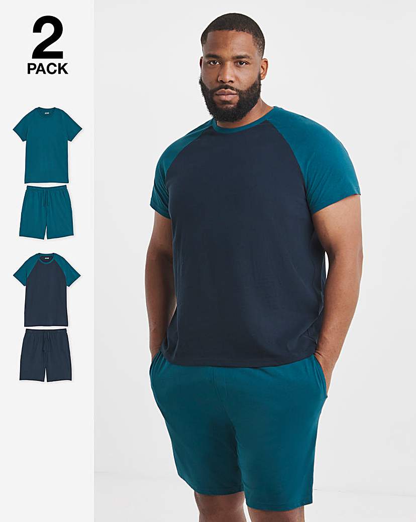 New In - 2 Pack Raglan Short Pyjama Set