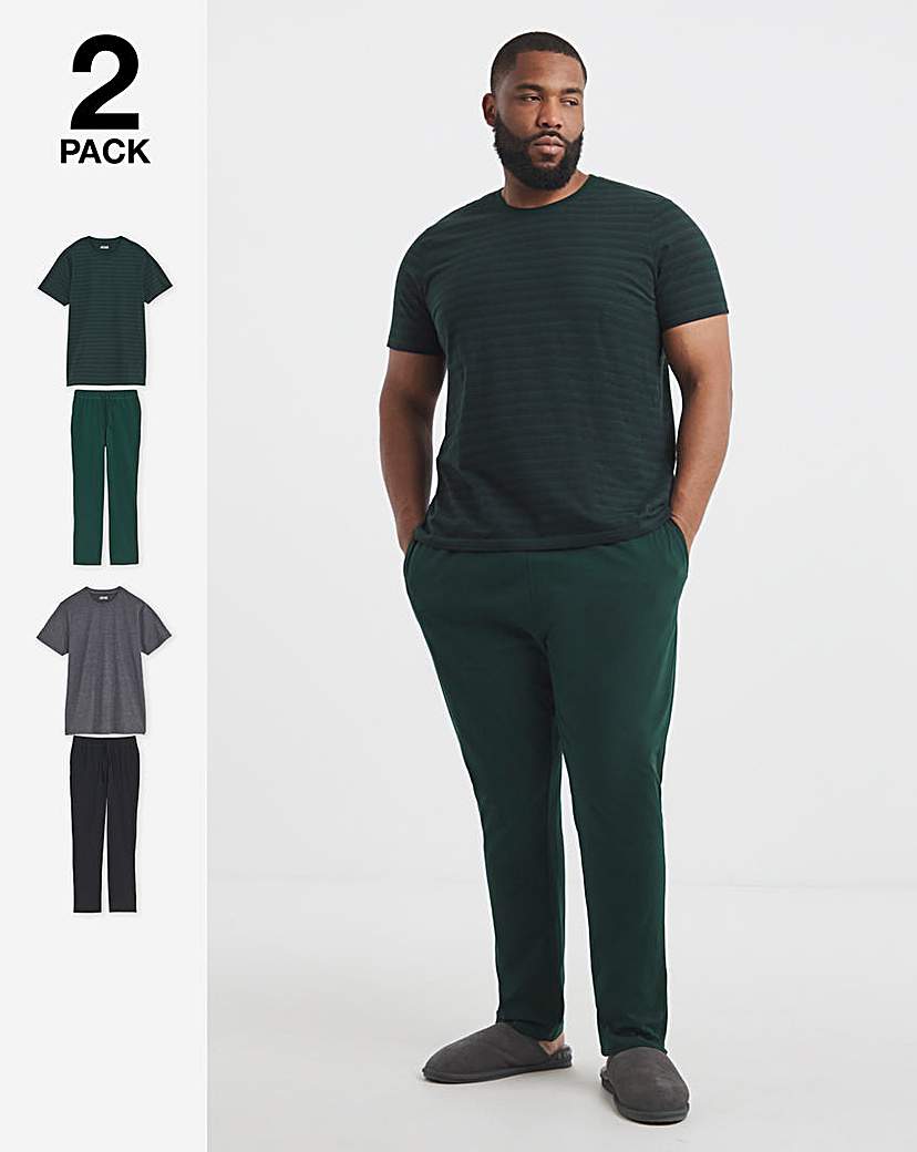 New In - 2 Pack T-Shirt and Trouser Pyjama Set