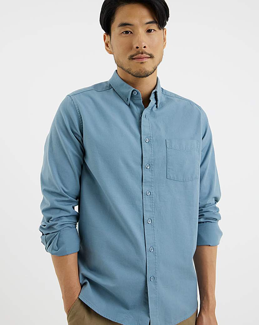 Long Sleeve Oxford Shirt Long Blue Jacamo …