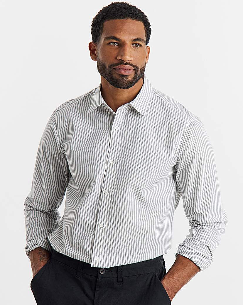 Long Sleeve Poplin Stripe Shirt
