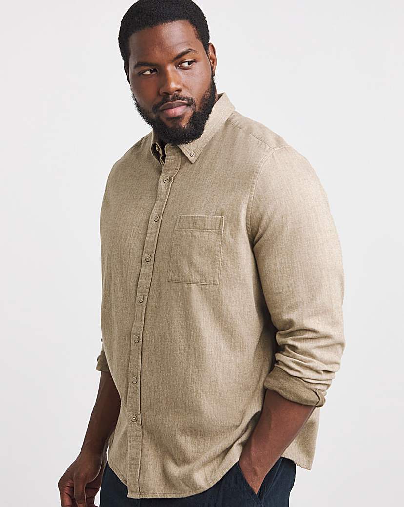 New In - Pure Cotton Flannel Shirt Regular