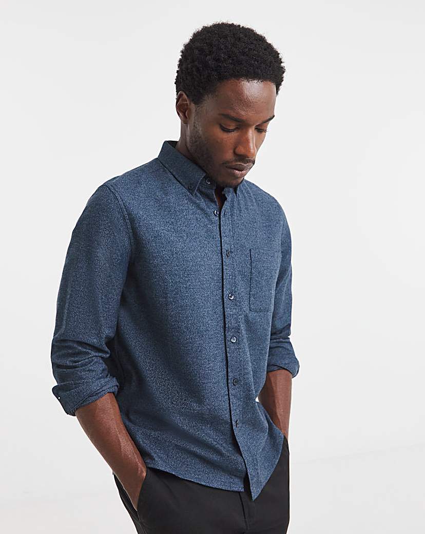 New In - Pure Cotton Flannel Shirt Regular