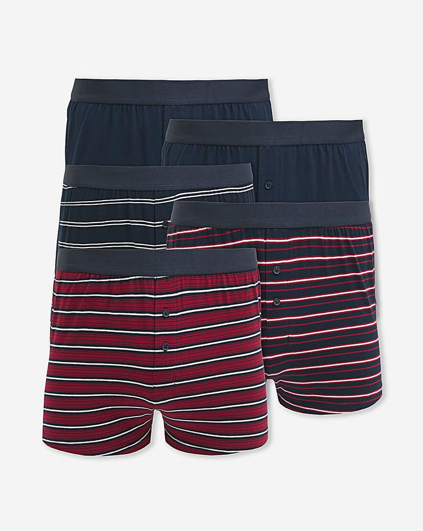New In - 5 Pack Stripe Loose Boxers