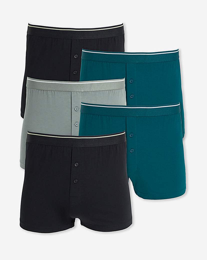 New In - 5PK Solid Colour Loose Boxers