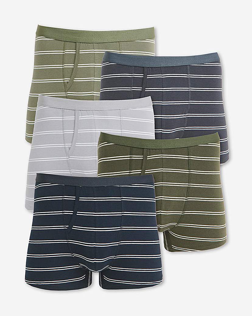 New In - 5 Pack Stripe A-Front Boxers