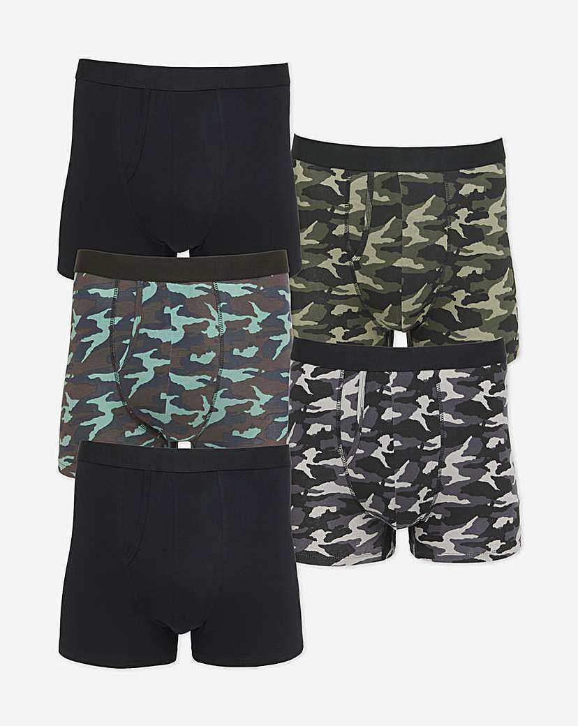 New In - 5 Pack Camo A-Front Boxers