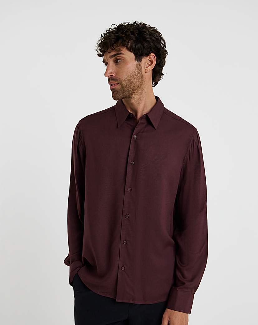 New In - Folio Garment Dyed Viscose Shirt Regular