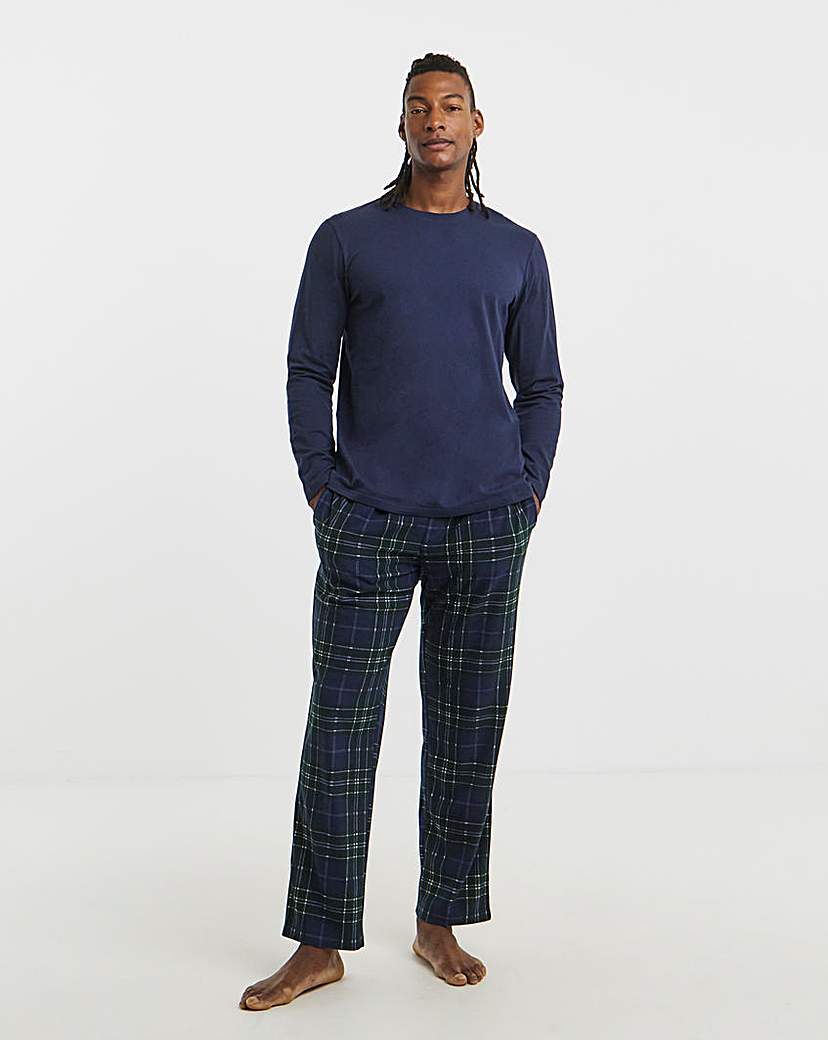 New In - Jersey Top Check Bottom Pyjamas