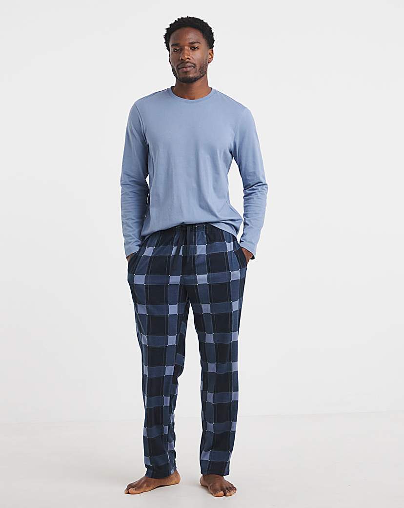 New In - Jersey Top Check Bottom Pyjamas