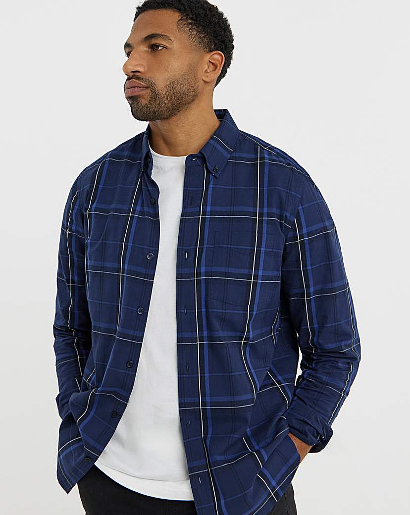 Oxford Check Long Sleeve Shirt Blue Check …