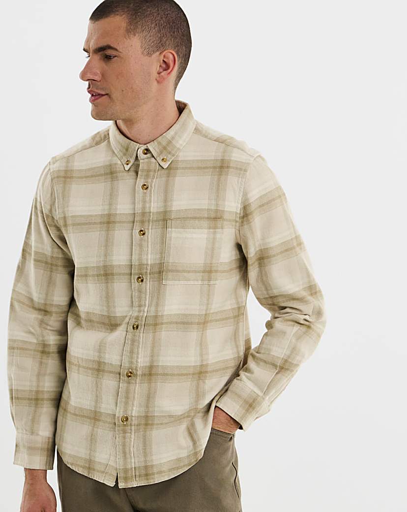 Flannel Check Short Sleeve Shirt Neutral Jacamo …