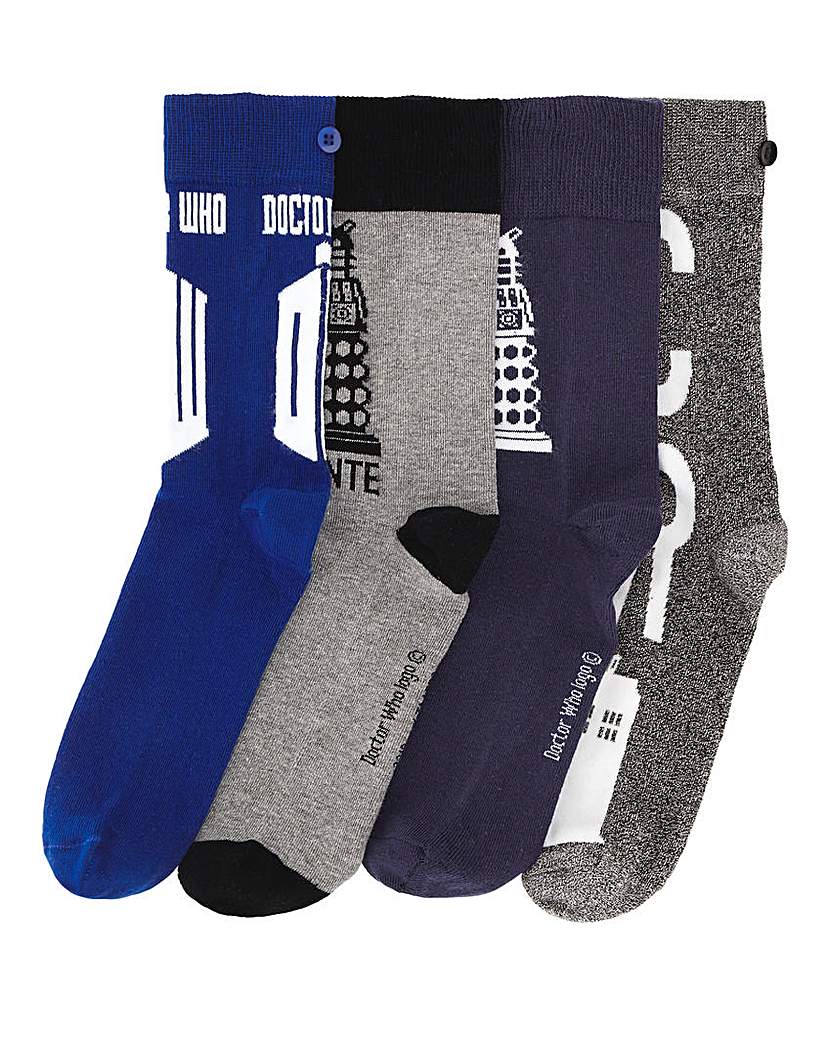 Image of Dr Who 4 Packs Socks