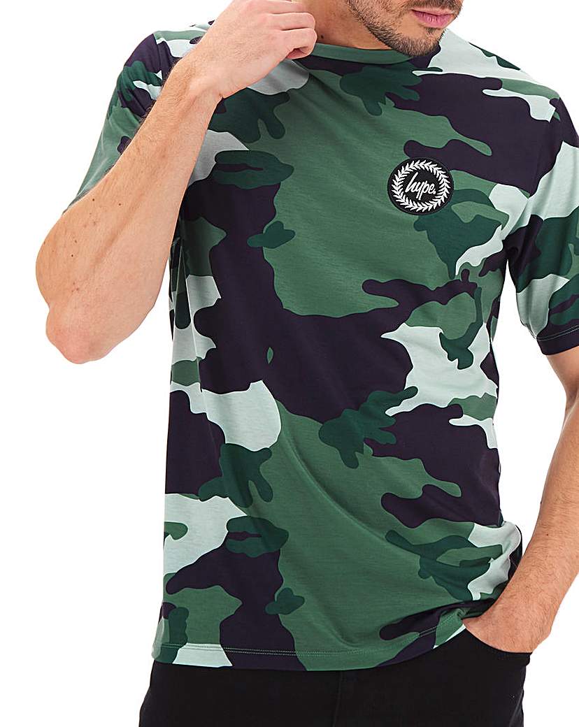 Image of Hype Forrest Camo T-Shirt Long