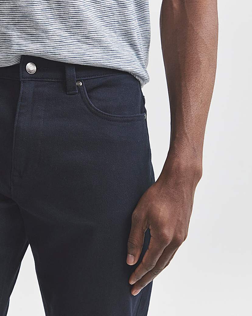 Union Navy Straight Gabardine Jeans