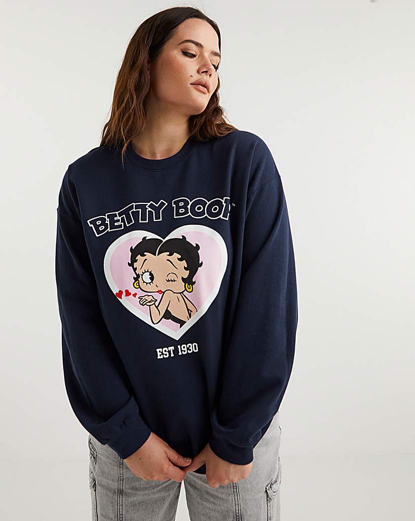 Navy Betty Boop License Sweatshirt