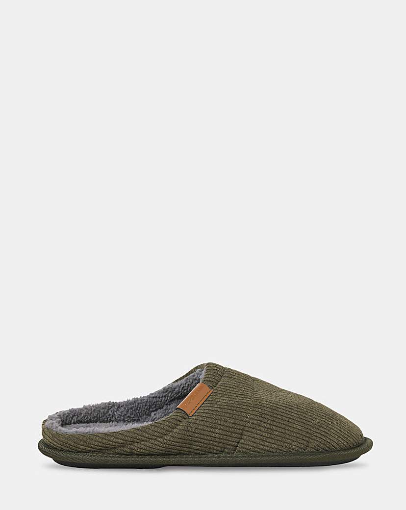 Jack & Jones Cordie Mule Slipper - Olive