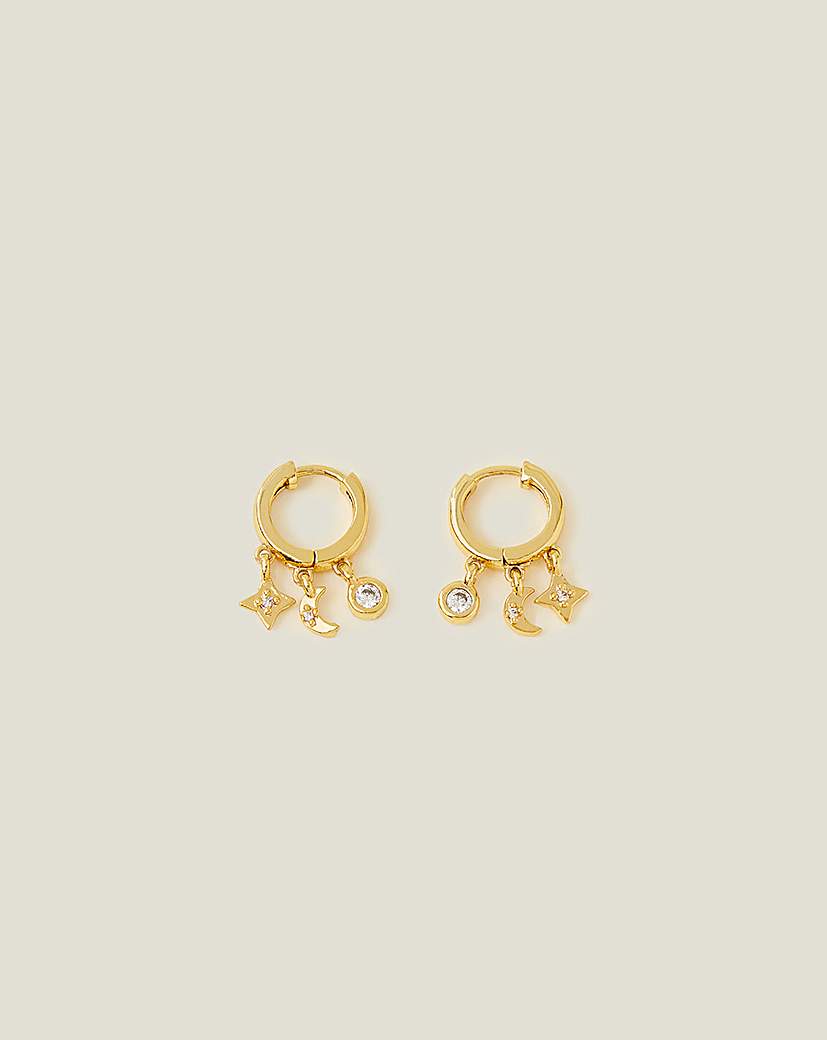 Image of Accessorize 14ct Gold-Plated Earrings