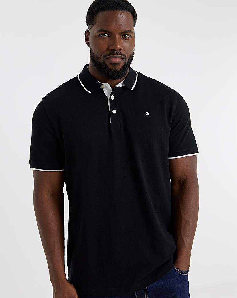 Jack & Jones Black Premium Paulos Tipped Polo - 5XL(62)