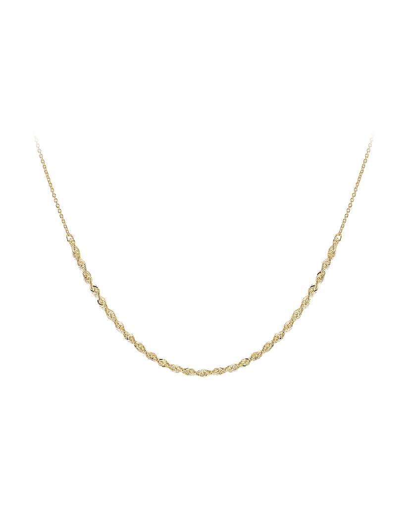 9CT Gold Rope & Trace Asdjustable Chain