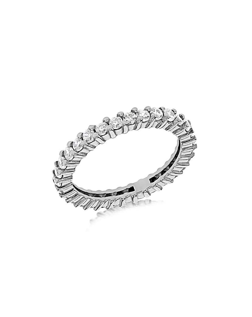 Sterling Silver CZ Eternity Ring