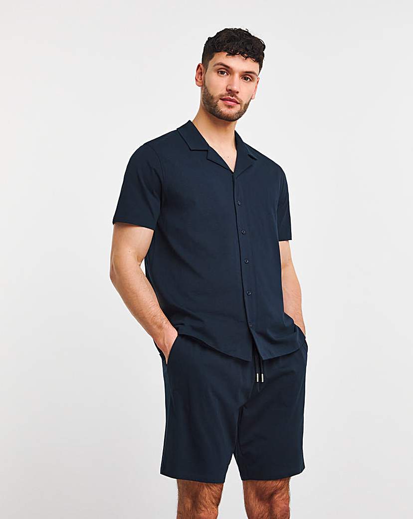 Short Sleeve Revere Collar Modal Set