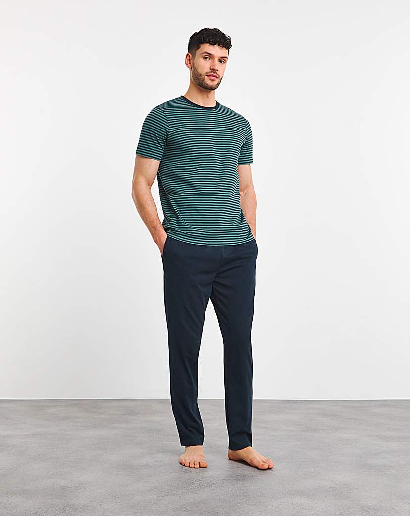 Chest Stripe Jersey Tee and Trouser Set