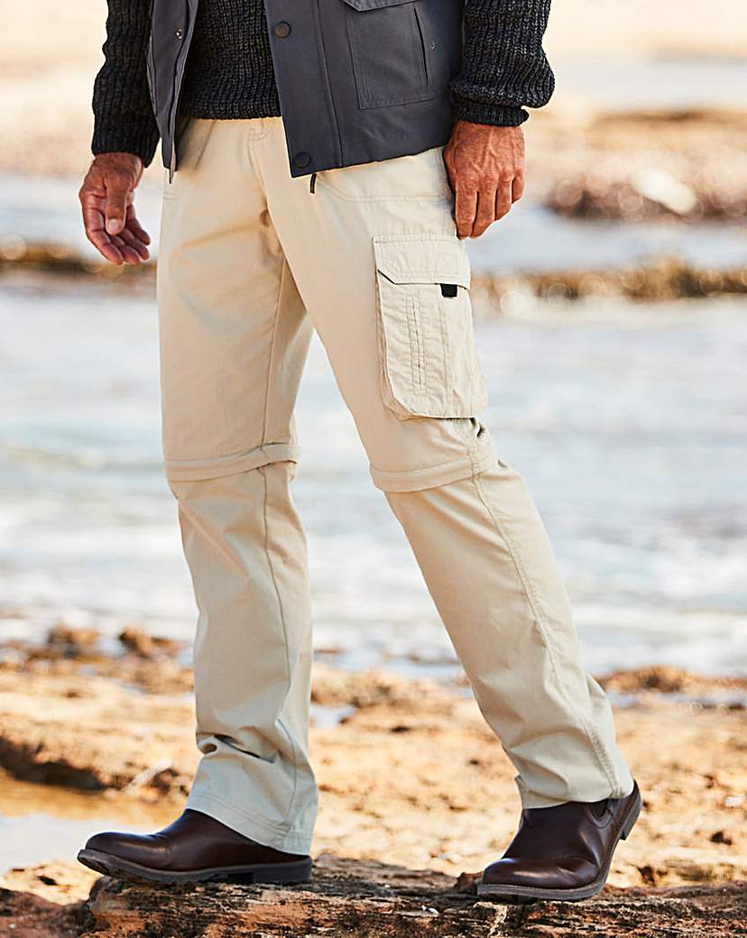 Image of Premier Man Stone Zip Off Trousers 31in
